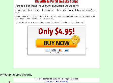 cheap classifieds perl5t Website Script