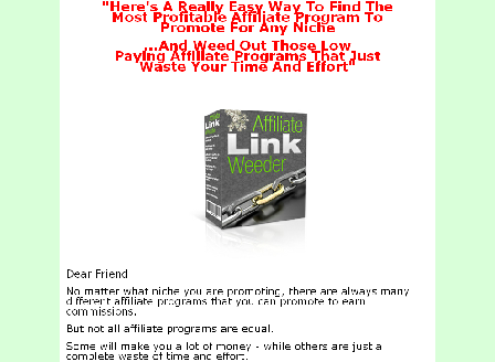 cheap Affiliate Link Weeder