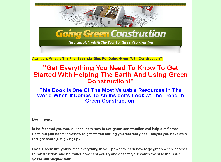 cheap Going Green Construction