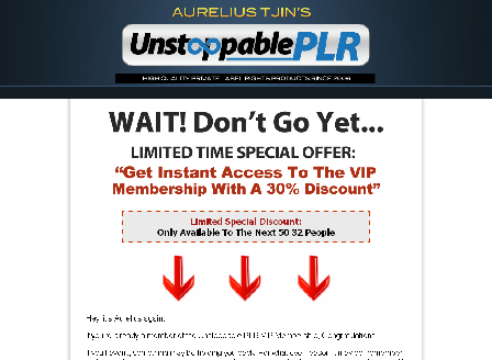 cheap Unstoppable PLR VIP Silver Membership For List Success