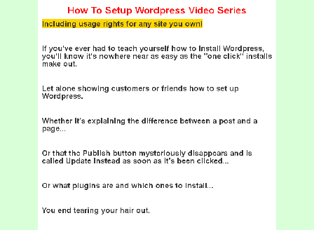 cheap How To Setup WordPress Video Series